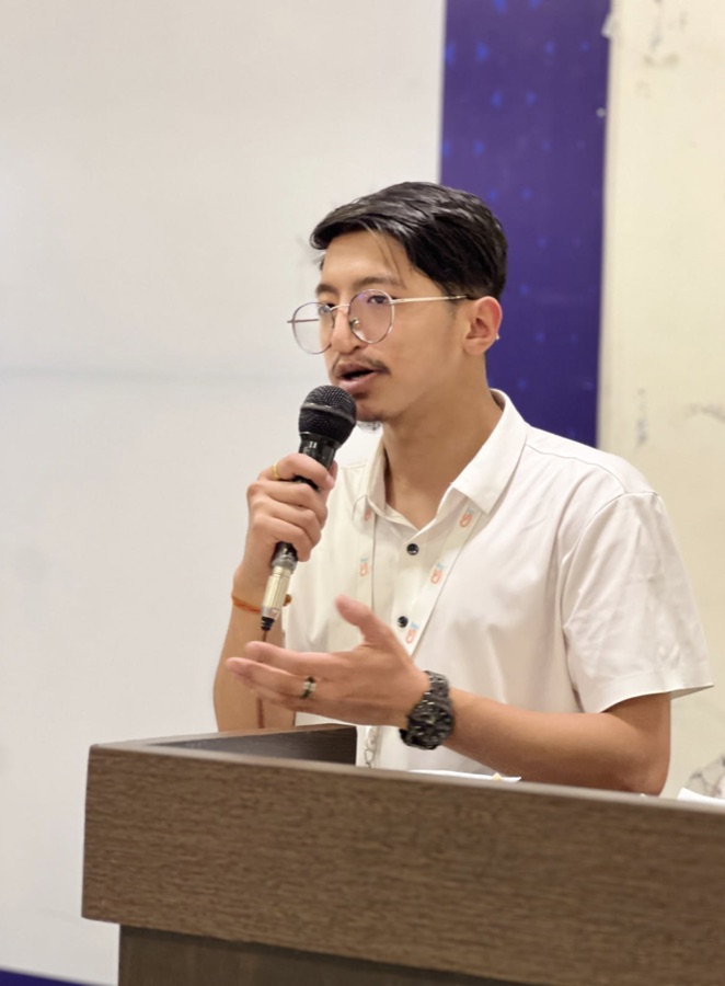 Oshan Shrestha speaking